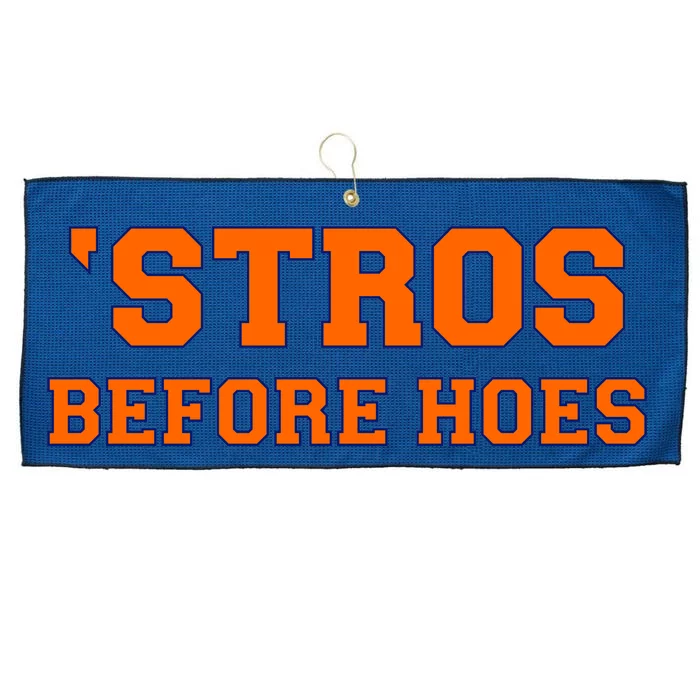 Baseball 'Stros Before Hoes Houston Large Microfiber Waffle Golf Towel