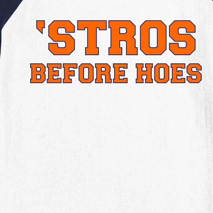 Baseball 'Stros Before Hoes Houston Baseball Sleeve Shirt