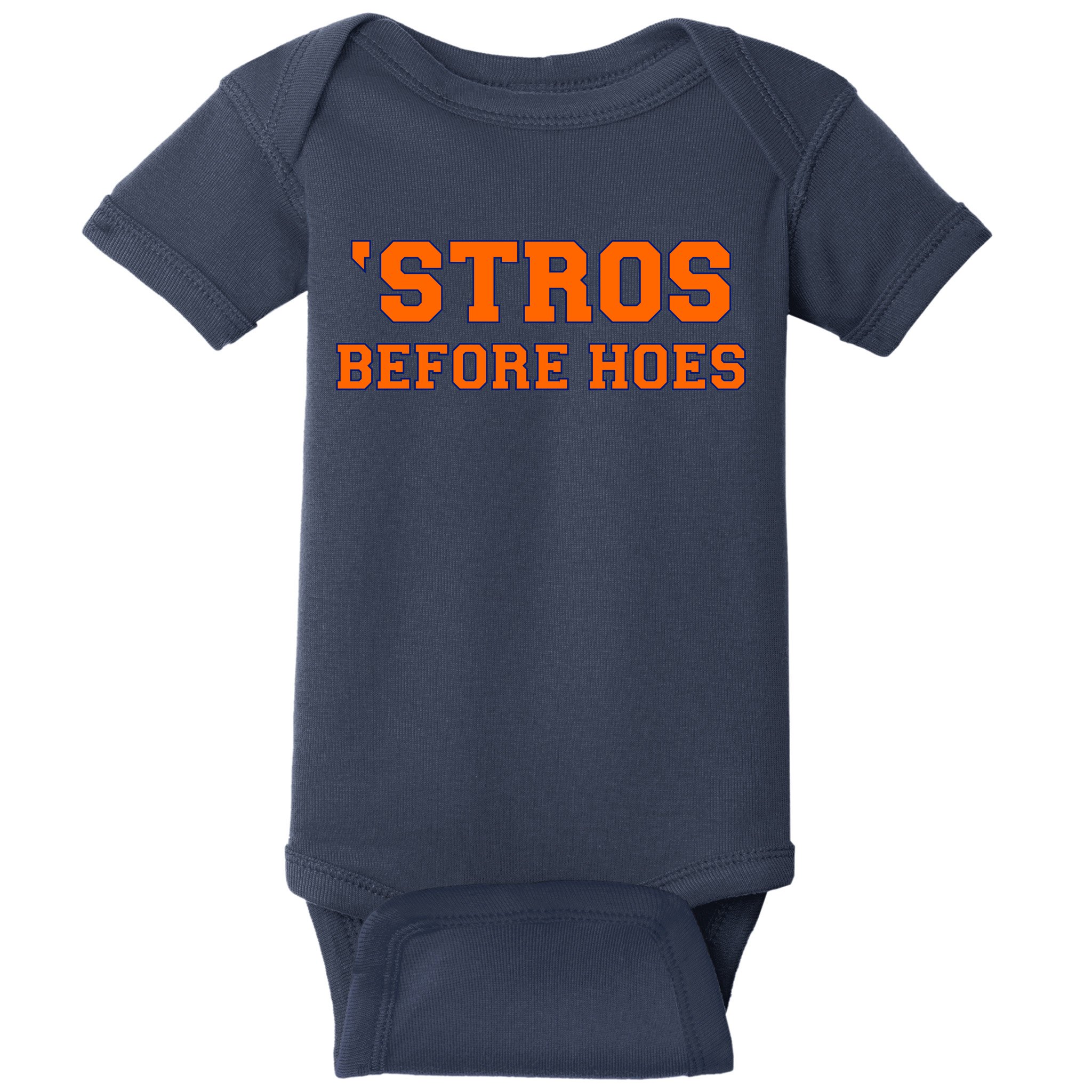 TeeShirtPalace | Baseball 'Stros Before Hoes Houston T-Shirt