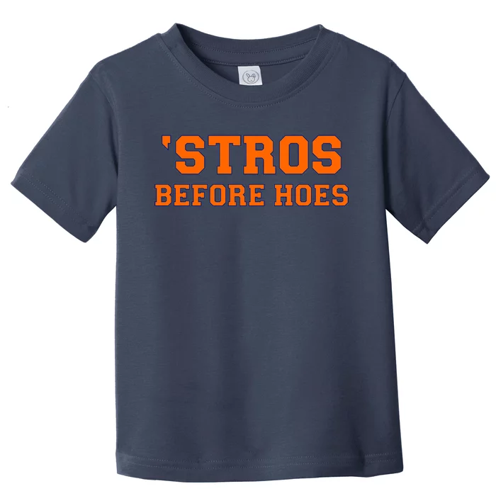 TeeShirtPalace | Baseball 'Stros Before Hoes Houston T-Shirt