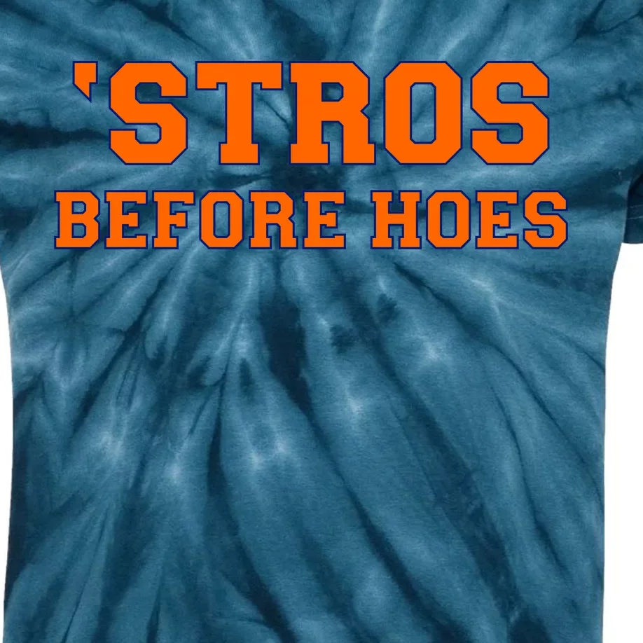 Baseball 'Stros Before Hoes Houston Kids Tie-Dye T-Shirt