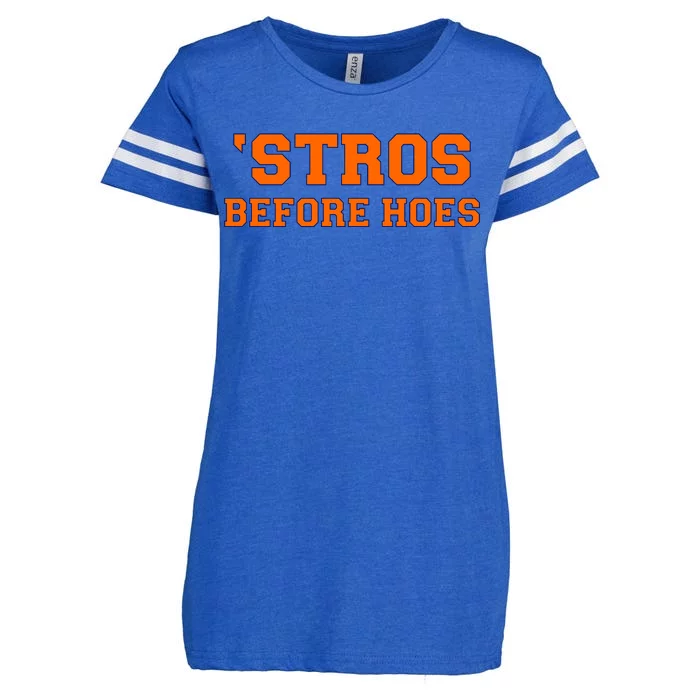 Baseball 'Stros Before Hoes Houston Enza Ladies Jersey Football T-Shirt