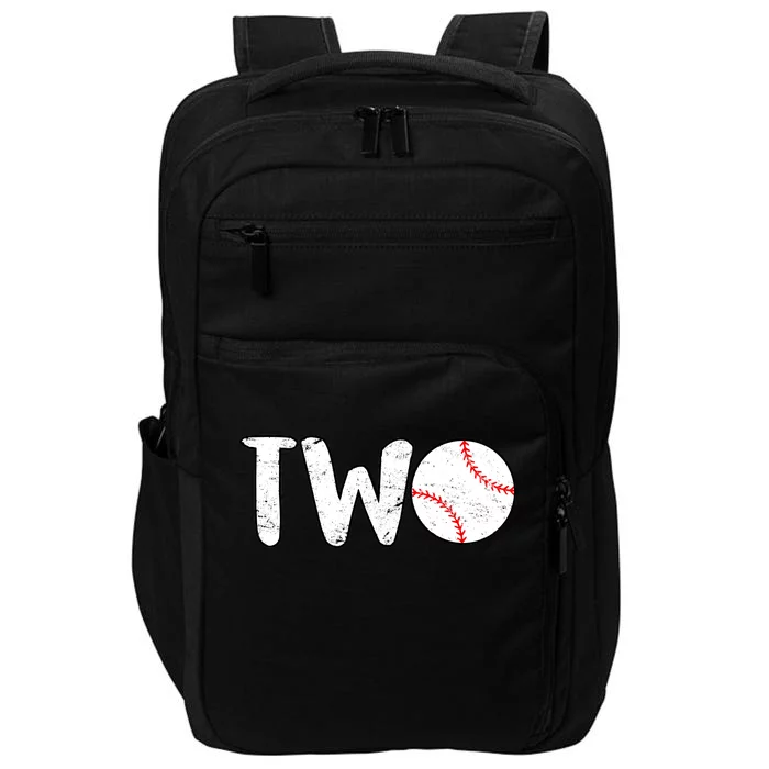 Baseball Two Years Old 2nd Birthday Impact Tech Backpack