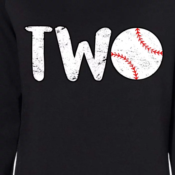 Baseball Two Years Old 2nd Birthday Womens California Wash Sweatshirt