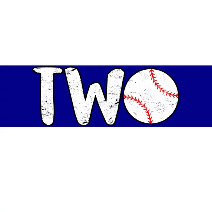 Baseball Two Years Old 2nd Birthday Bumper Sticker