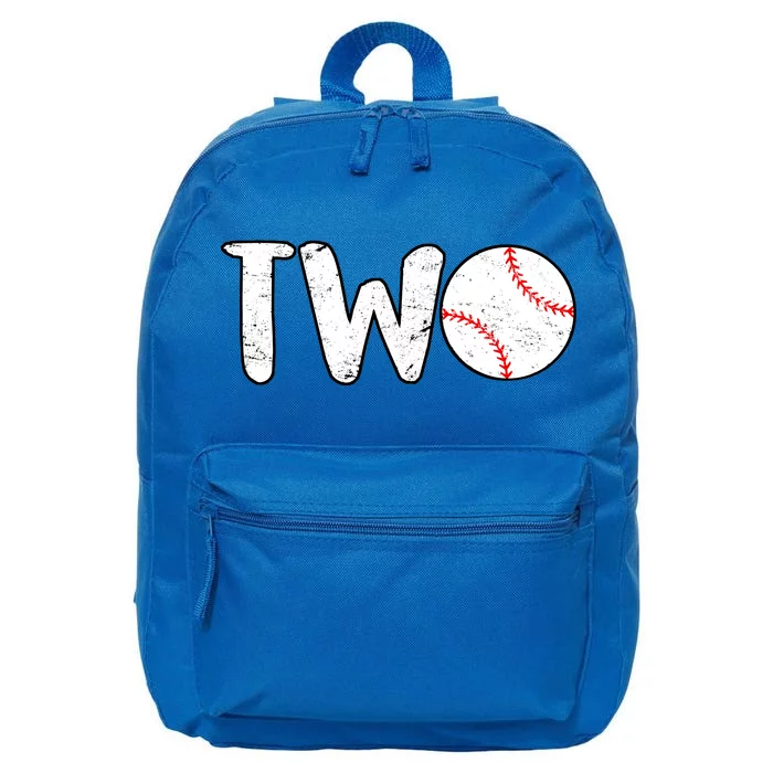 Baseball Two Years Old 2nd Birthday 16 in Basic Backpack