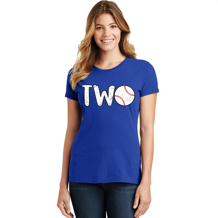 Baseball Two Years Old 2nd Birthday Women's T-Shirt