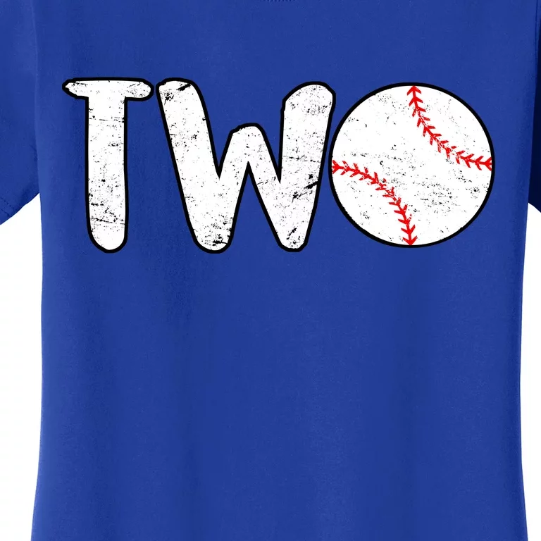 Baseball Two Years Old 2nd Birthday Women's T-Shirt