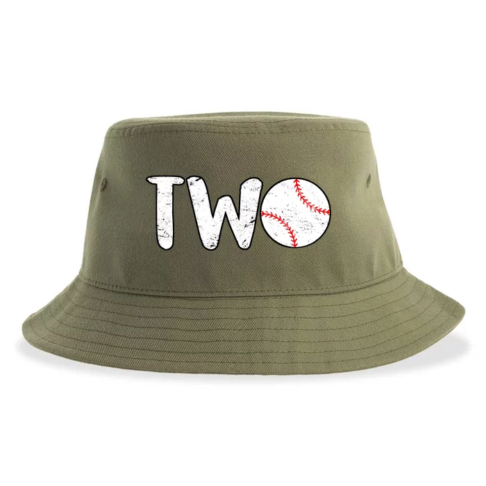 Baseball Two Years Old 2nd Birthday Sustainable Bucket Hat