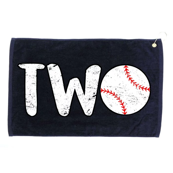 Baseball Two Years Old 2nd Birthday Grommeted Golf Towel