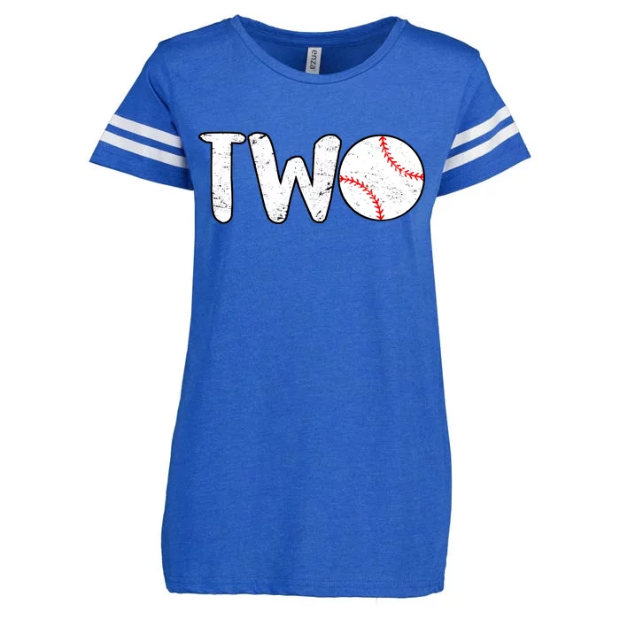 Baseball Two Years Old 2nd Birthday Enza Ladies Jersey Football T-Shirt