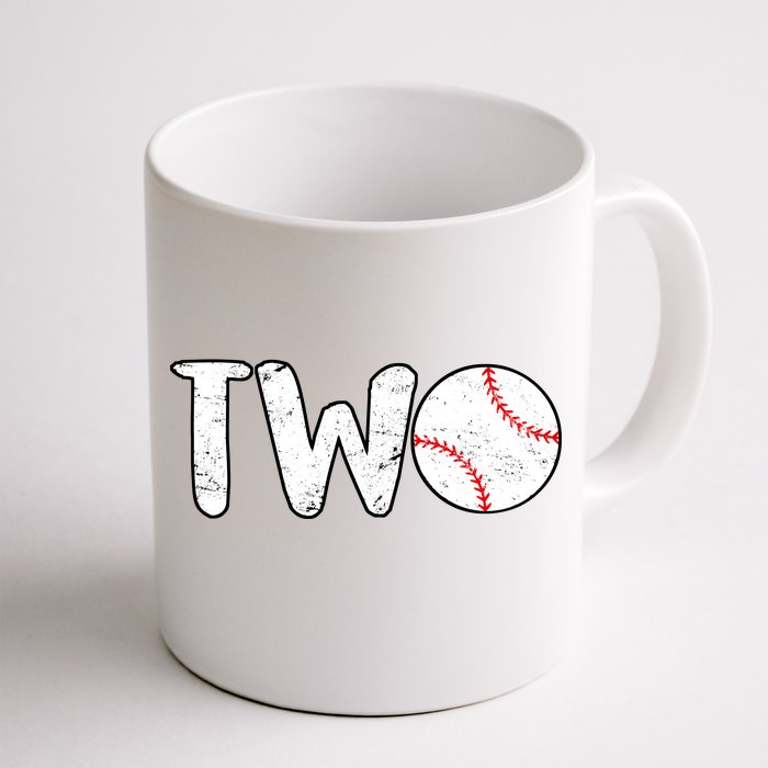 Baseball Two Years Old 2nd Birthday Front & Back Coffee Mug