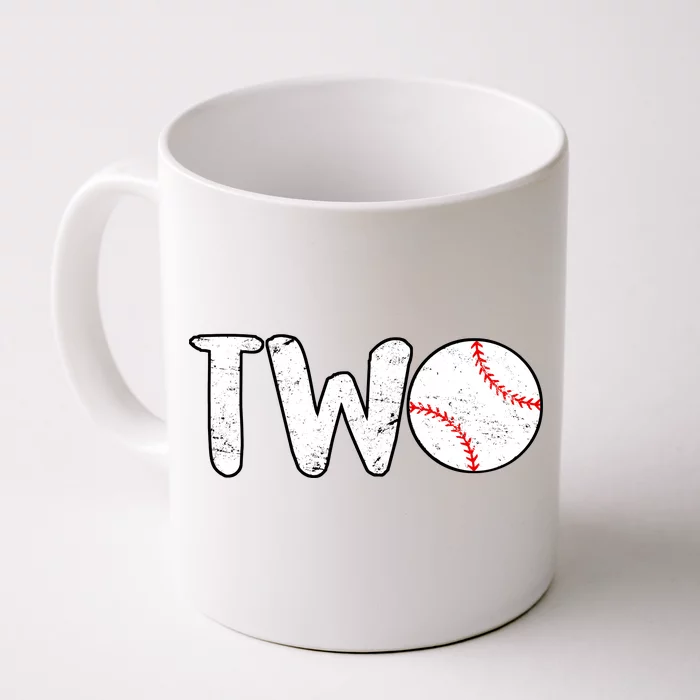 Baseball Two Years Old 2nd Birthday Front & Back Coffee Mug