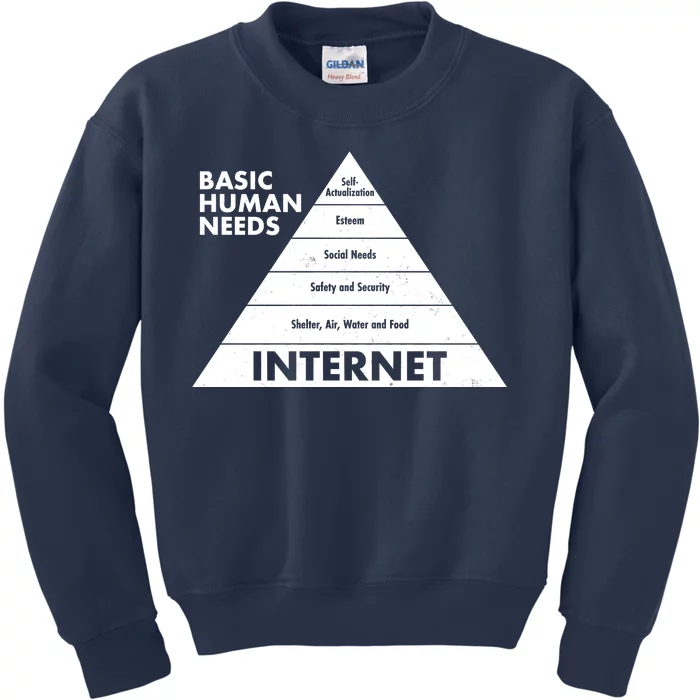 Basic Human Needs Pyramid Kids Sweatshirt