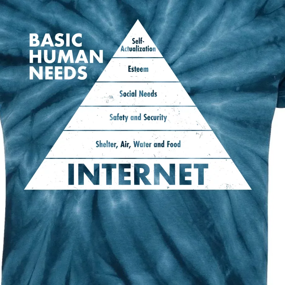 Basic Human Needs Pyramid Kids Tie-Dye T-Shirt