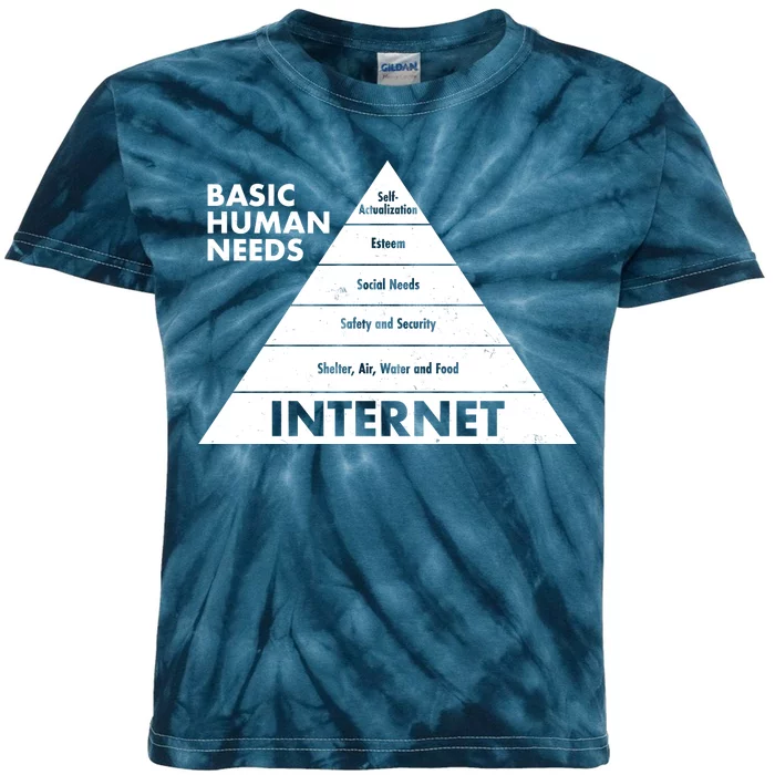 Basic Human Needs Pyramid Kids Tie-Dye T-Shirt