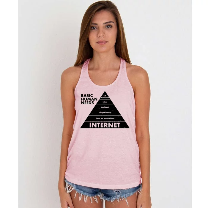 Basic Human Needs Pyramid Women's Knotted Racerback Tank