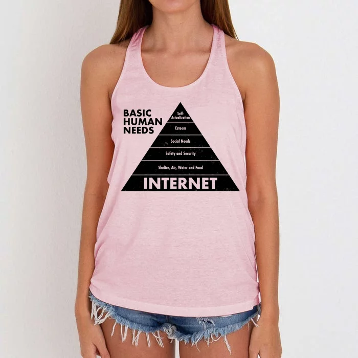 Basic Human Needs Pyramid Women's Knotted Racerback Tank