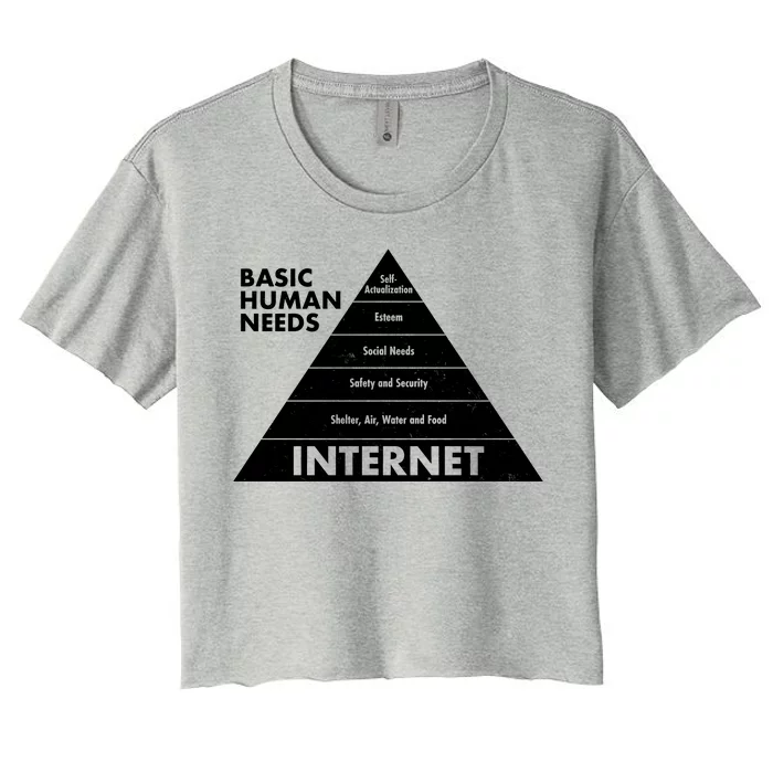 Basic Human Needs Pyramid Women's Crop Top Tee