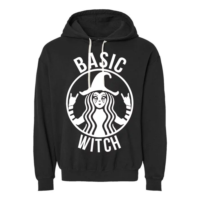 Basic Witch Funny Halloween Garment-Dyed Fleece Hoodie