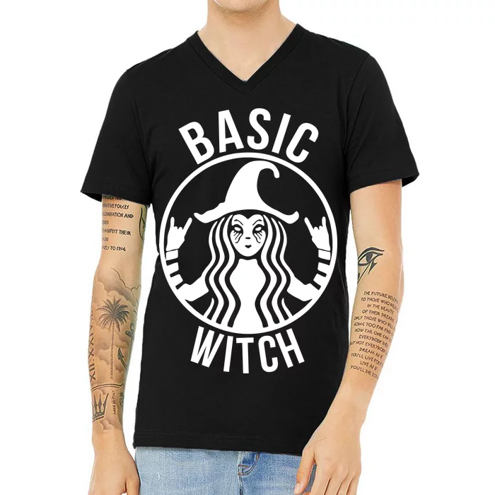 Basic Witch Funny Halloween V-Neck T-Shirt