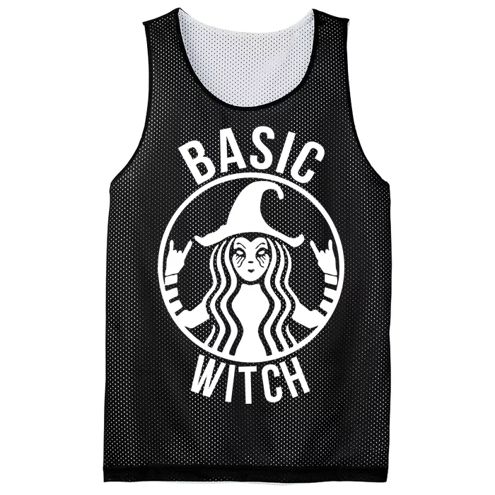 Basic Witch Funny Halloween Mesh Reversible Basketball Jersey Tank