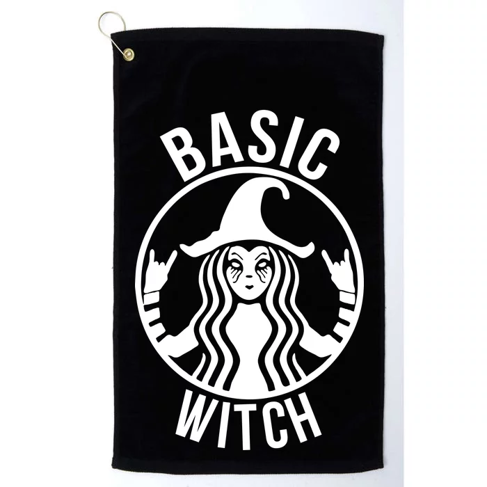 Basic Witch Funny Halloween Platinum Collection Golf Towel