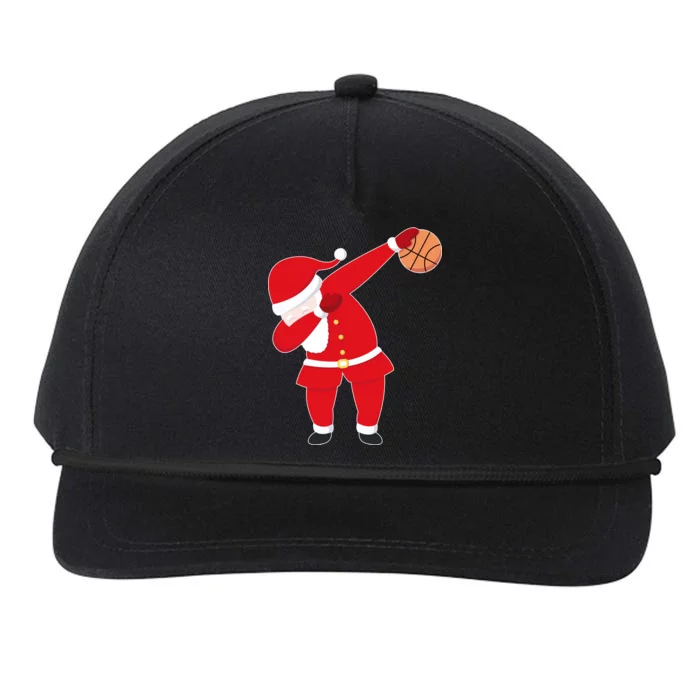 Basketball Dabbing Santa Snapback Five-Panel Rope Hat