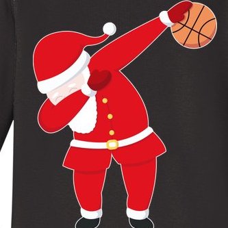 Basketball Dabbing Santa Baby Long Sleeve Bodysuit