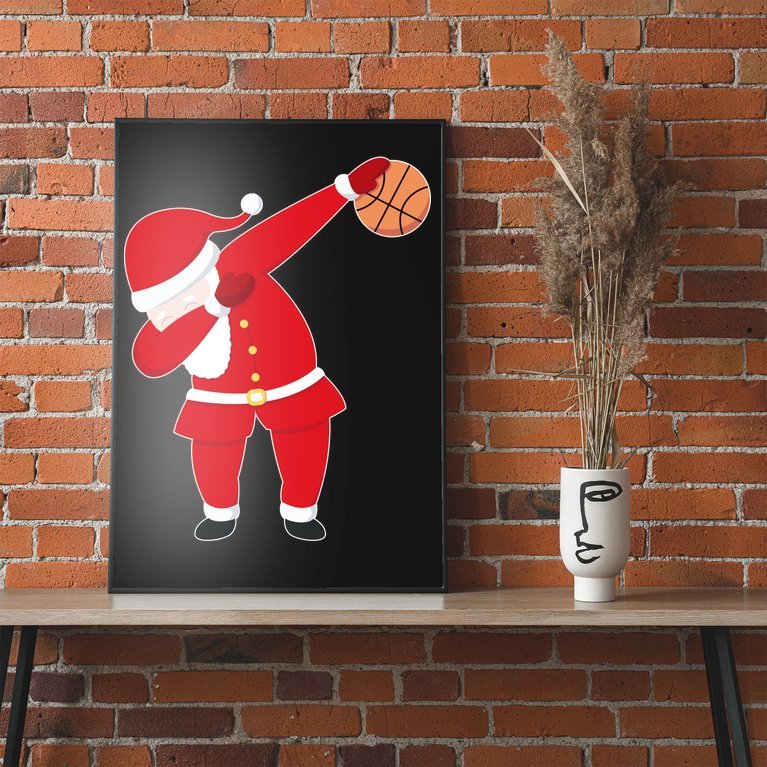 Basketball Dabbing Santa Poster