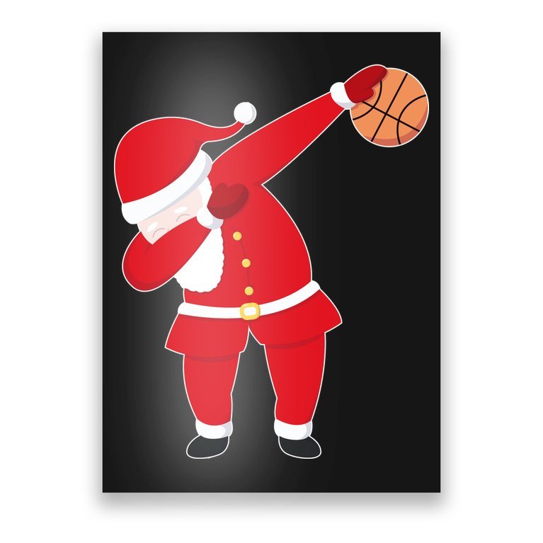 Basketball Dabbing Santa Poster