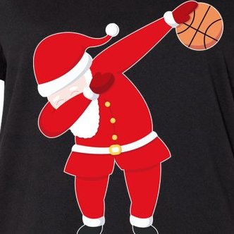Basketball Dabbing Santa Women's V-Neck Plus Size T-Shirt
