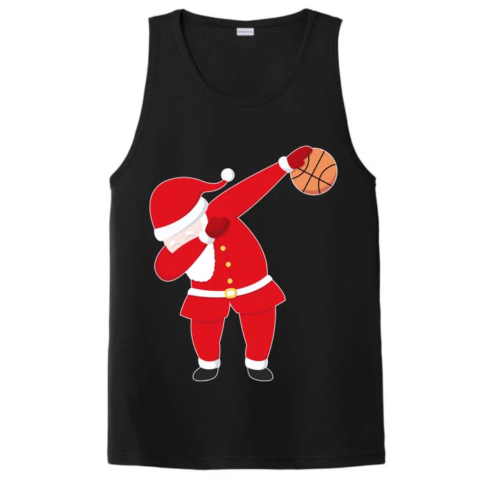 Basketball Dabbing Santa Performance Tank