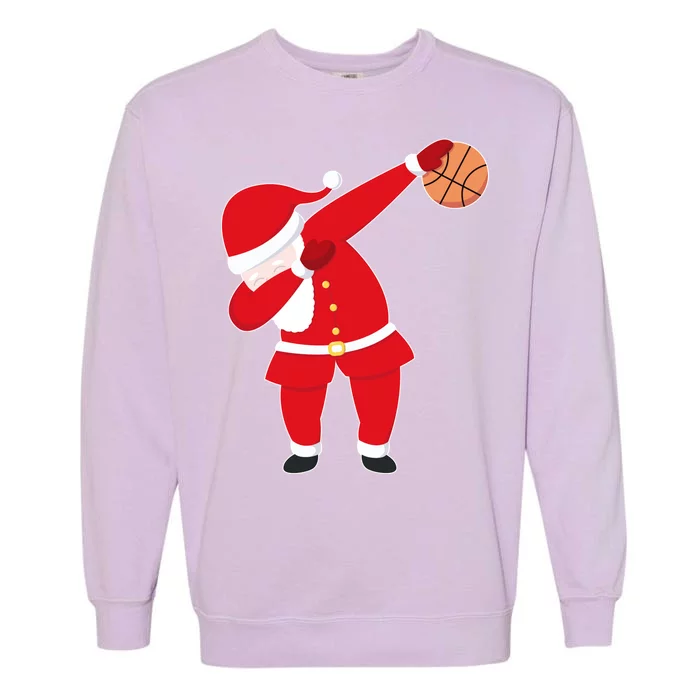 Basketball Dabbing Santa Garment-Dyed Sweatshirt