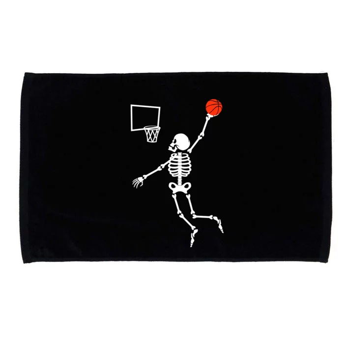 Basketball Dunking Skeleton Microfiber Hand Towel