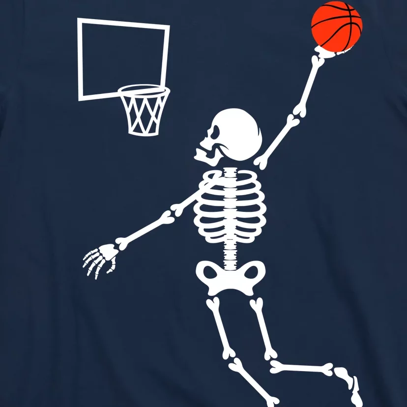 Oversized Skeleton Basketball Print T-shirt