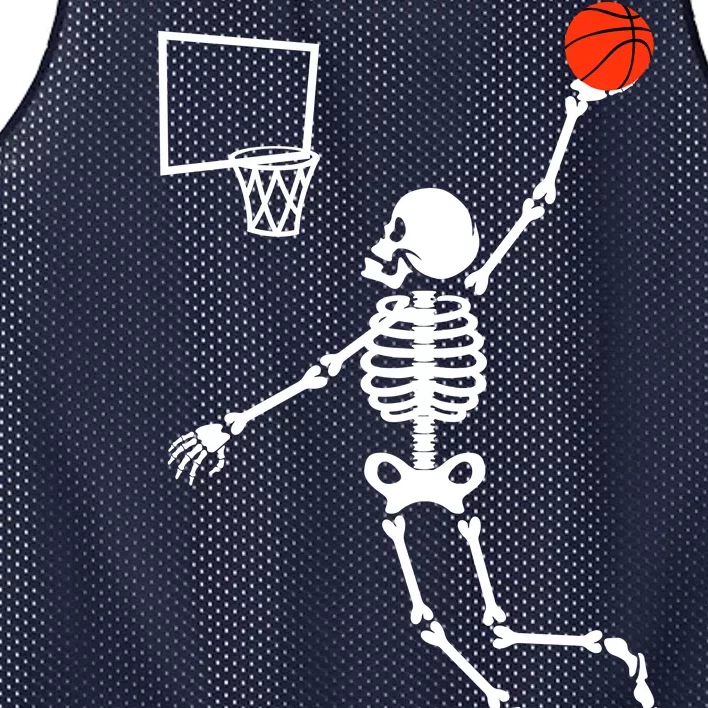 Basketball Dunking Skeleton Mesh Reversible Basketball Jersey Tank