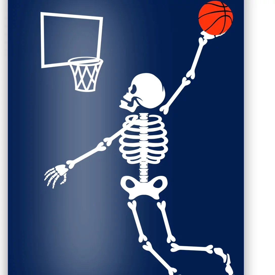 Basketball Dunking Skeleton Poster | TeeShirtPalace