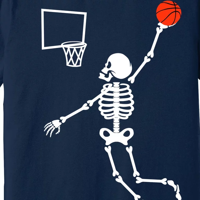 Basketball Dunking Skeleton Premium T-Shirt