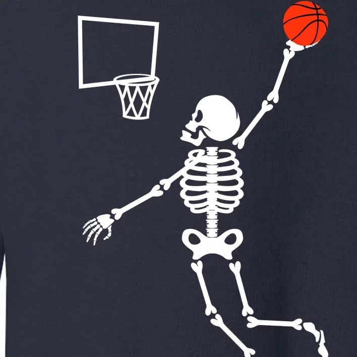 Basketball Dunking Skeleton Toddler Sweatshirt