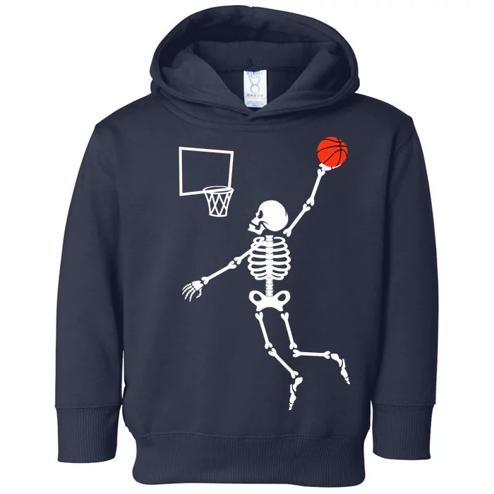 Basketball Dunking Skeleton Toddler Hoodie