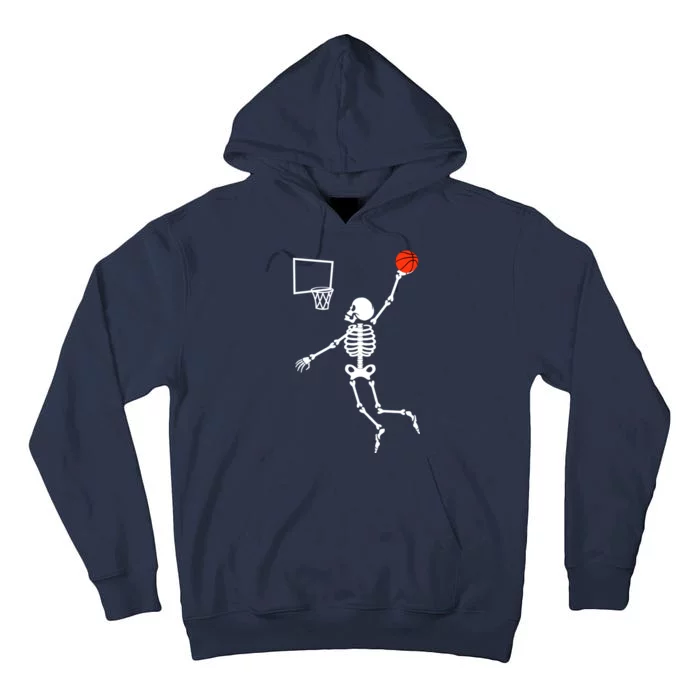 Basketball Dunking Skeleton Tall Hoodie