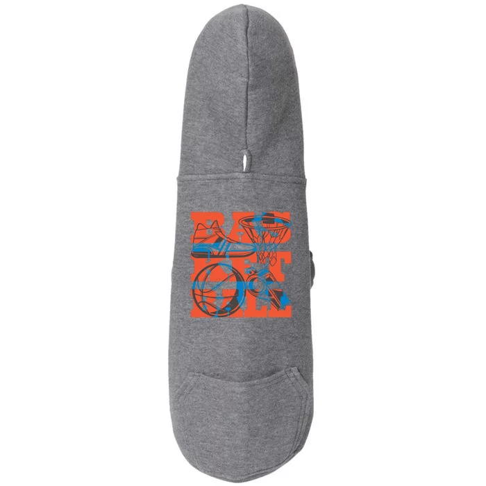 Basketball Equipment Doggie 3-End Fleece Hoodie