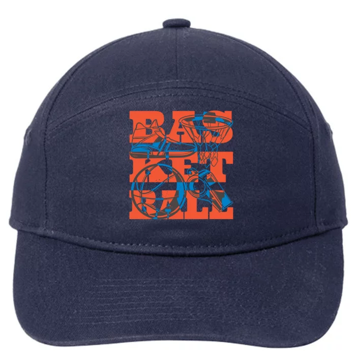 Basketball Equipment 7-Panel Snapback Hat