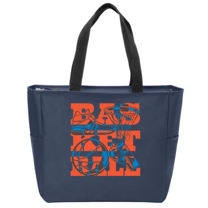 Basketball Equipment Zip Tote Bag