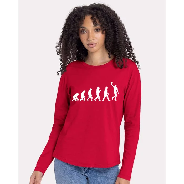 Basketball Evolution Womens Cotton Relaxed Long Sleeve T-Shirt