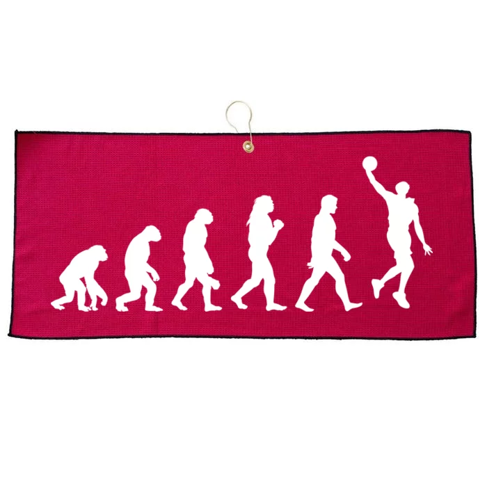 Basketball Evolution Large Microfiber Waffle Golf Towel