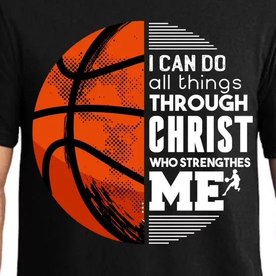 Basketball Faith All Things Through Christ Pajama Set