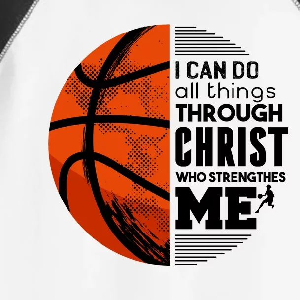 Basketball Faith All Things Through Christ Toddler Fine Jersey T-Shirt