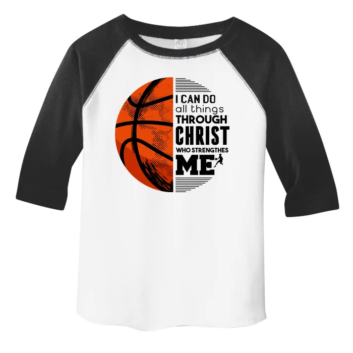 Basketball Faith All Things Through Christ Toddler Fine Jersey T-Shirt